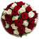 bouquet of red and white roses. Gomel