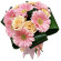 bouquet of roses and gerberas. Gomel
