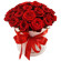 red roses in a hat box. Gomel