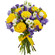 bouquet of yellow roses and irises. Gomel
