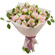 bouquet of lisianthuses carnations and alstroemerias. Gomel