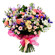 bouquet of roses, lisianthuses and alstroemerias. Gomel