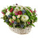 basket of chrysanthemums and roses. Gomel
