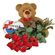 red roses with teddy and chocolates. Gomel